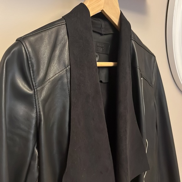 BLANK NYC | XS | NORDSTROM | Vegan Leather Drape Front Moto Jacket - Picture 10 of 13